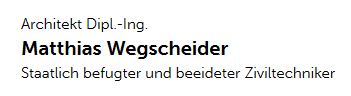 Logo Architekt DI Matthias Wegscheider